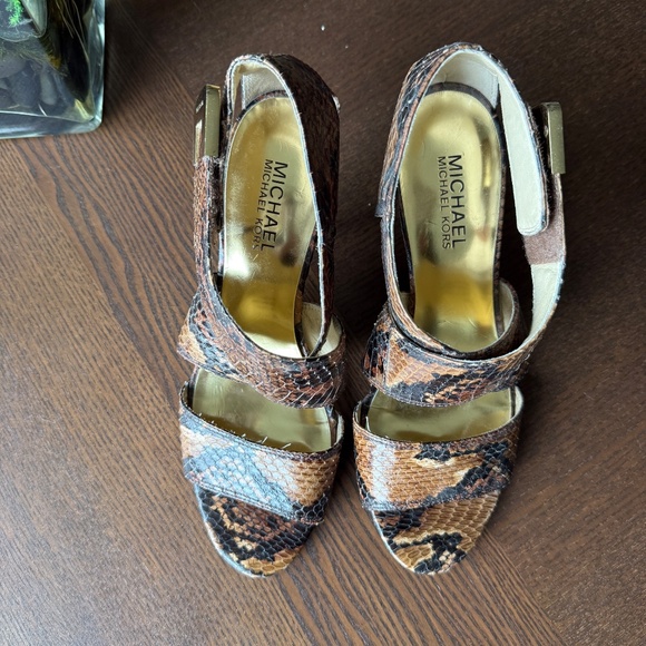 Michael Kors Snake Skin Dress Sandal - Picture 4 of 7